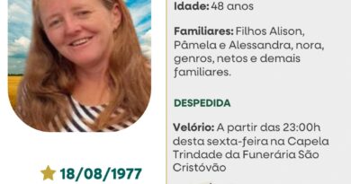 Obituário: Ivete Alves Cordeiro