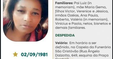 Obituário: Claudineia da Silva
