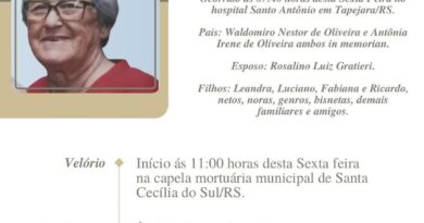 Obituário: Ana de Oliveira Gratieri