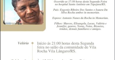 Obituário: Marilene Da Rocha “Nena”