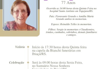 Obituário: Graciema Lurdes Telles