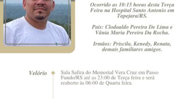 Obituário: Bergson Pereira de Lima – “Lima”
