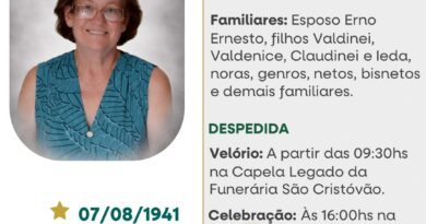 Obituário: Linda Delavechia Hannecker