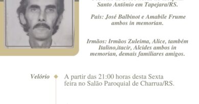 Obituário: Loris Balbinot