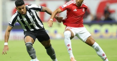 Inter reage duas vezes e fica no empate com o Botafogo pelo Brasileirão