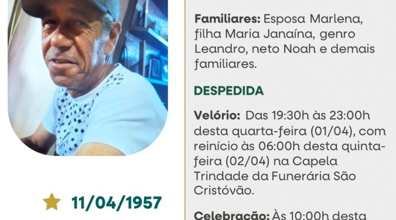Obituário: Celso Domingos Lemes