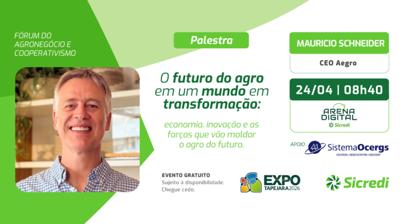 Fórum do Agronegócio e Cooperativismo debate como a IA impulsiona o futuro do agro durante a Expo Tapejara 2026