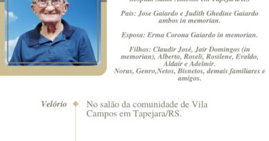 Obituário: Moacir Remigio Gaiardo