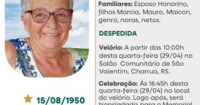 Obituário: Rosalina  Maria Simioni