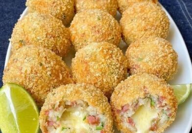 Receita: Bolinho de queijo com presunto