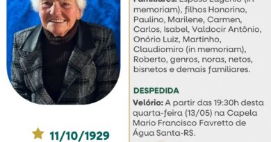 Obituário: Leontina Danelli Rodigheri
