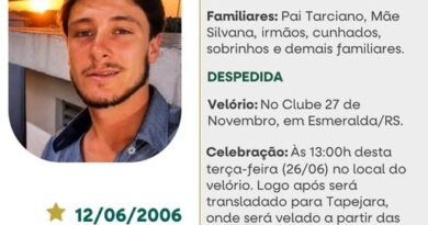 Obituário: Gabriel Antonio Gonçalves Zanchetta