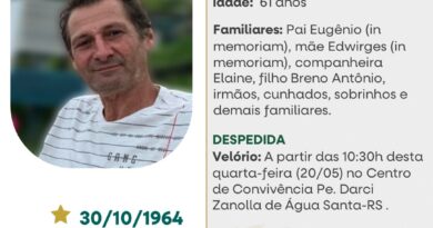 Obituário: Arlindo Sachetti