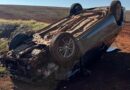 Capotamento deixa idoso ferido na ERS-463 em Tapejara