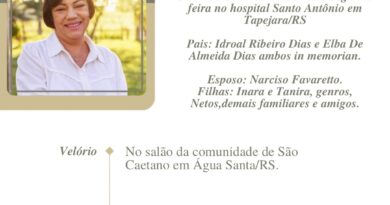 Obituário: Eliane Maria Dias Favaretto
