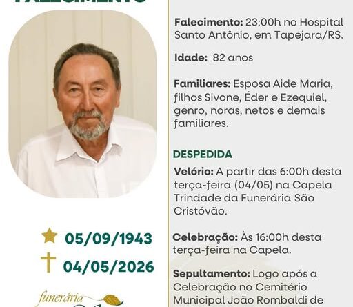 Obituário: Ernesto Panisson