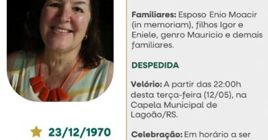 Obituário: Roselaine da Veiga Vendler