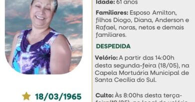 Obituário: Roseli Pereira de Oliveira