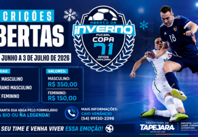 Inscrições abertas para o Aberto de Inverno de Futsal – Copa 71 Anos de Tapejara