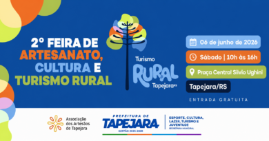 2ª Feira de Artesanato, Cultura e Turismo Rural mostrará talentos e tradições de Tapejara