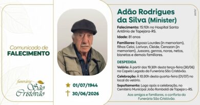 Obituário: Adão Rodrigues da Silva – “Minister”