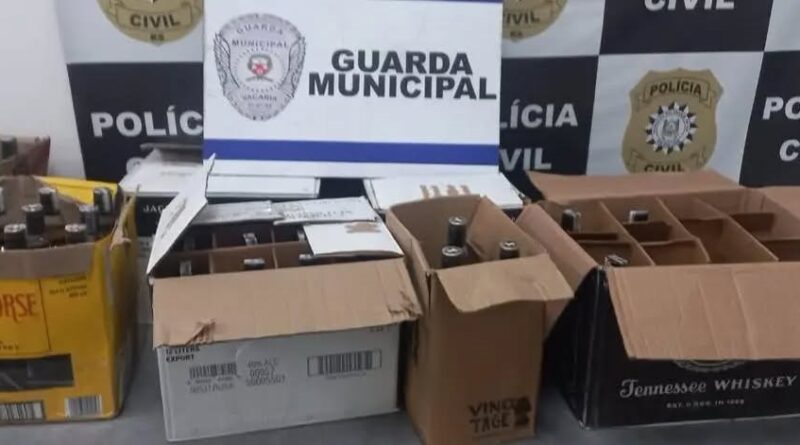 Guarda Municipal apreende carregamento de bebidas falsificadas no Centro de Vacaria