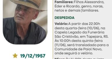 Obituário: Damir Gazolla