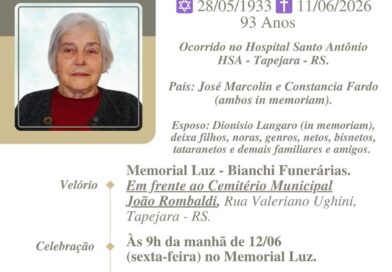 Obituário: Lurdes Vicencia Langaro