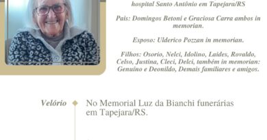 Obituário: Priminia Betoni Pozzan