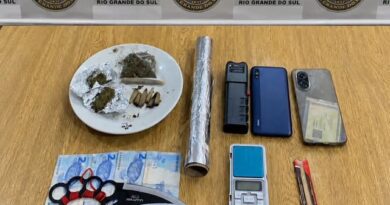 Homem é preso e adolescente é apreendido por tráfico de drogas em Tapejara