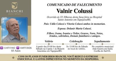 Obituário: Valnir Colussi