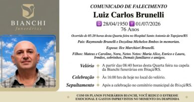 Obituário: Luiz Carlos Brunelli