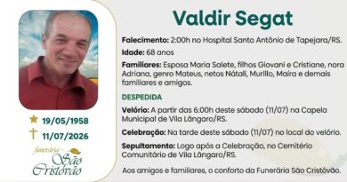 Obituário: Valdir Segat